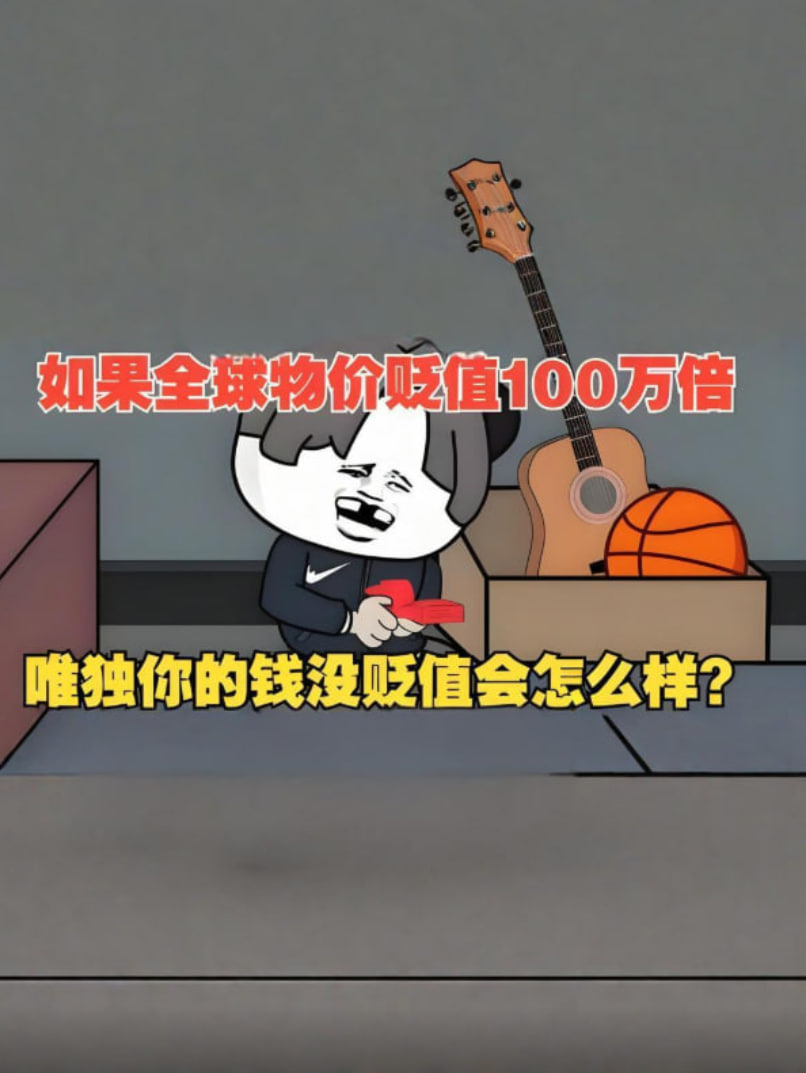 假如物价贬值100万倍但是你的钱不受影响会怎么样